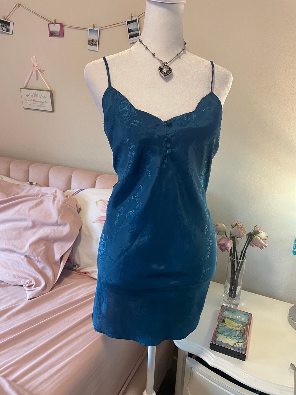 teal vintage morgan taylor slip